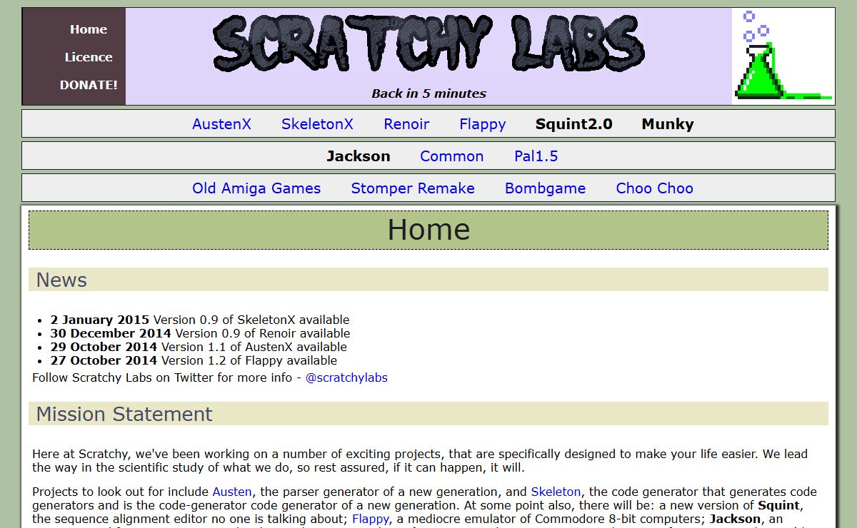 Scratchy Labs:Home