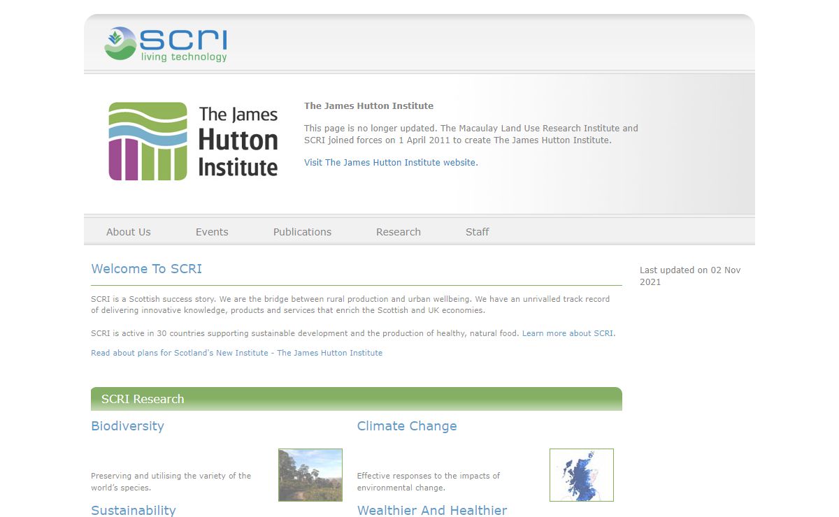 SCRI | Welcome to SCRI | Scottish Crop Research Institute | The James Hutton Institute