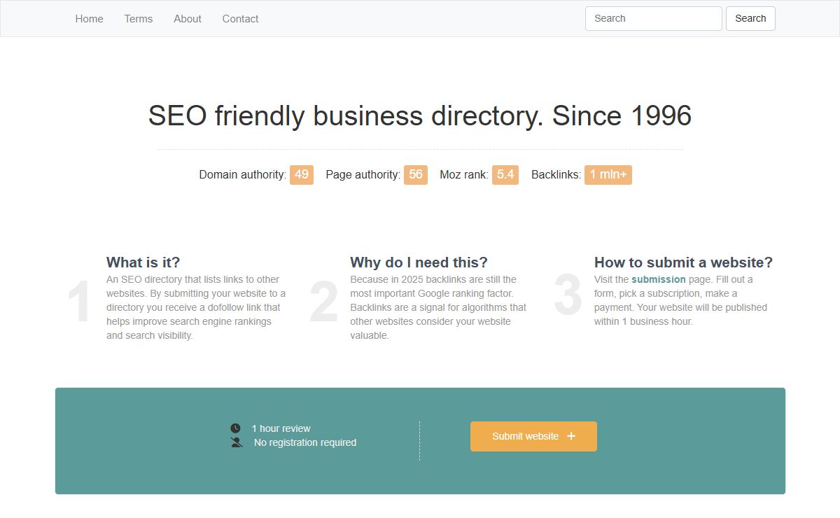 Business Web Directory - Submit your website