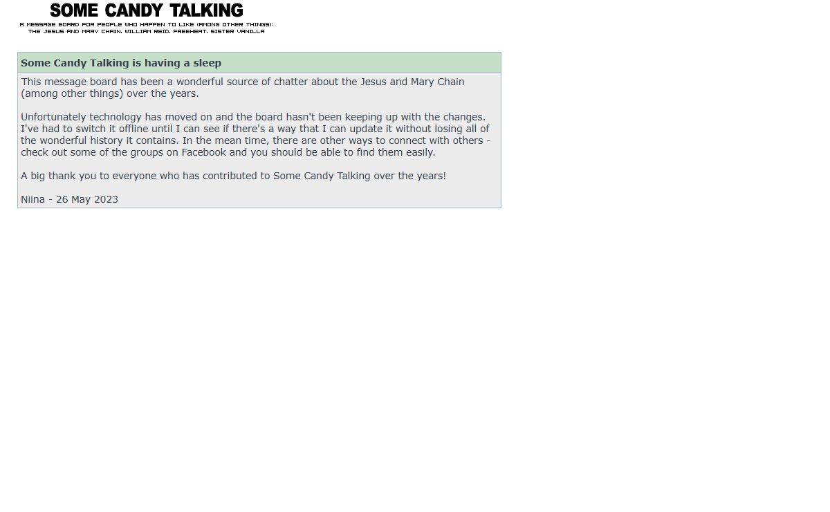 some candy talking • Index page