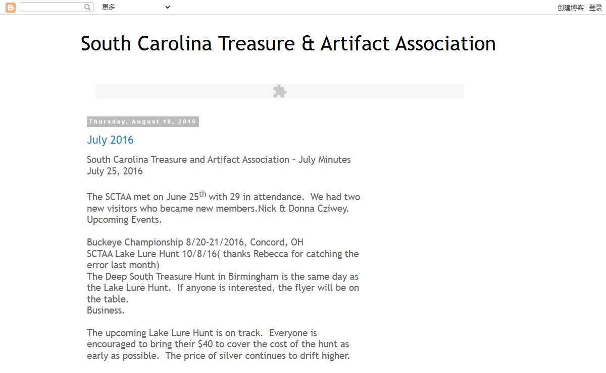 South Carolina Treasure & Artifact Association