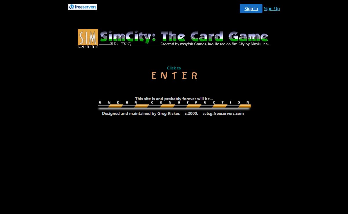 Welcome to the SimCity:TCG Web Site