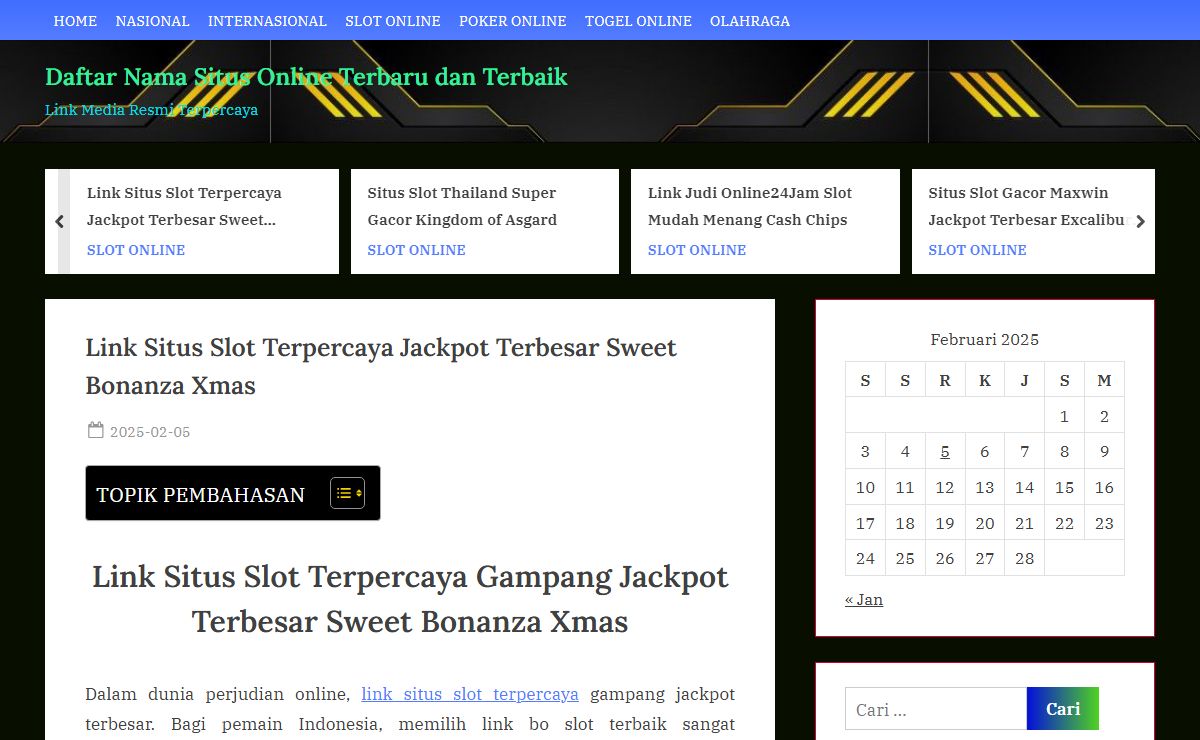 Daftar Nama Situs Online Terbaru dan Terbaik - Link Media Resmi Terpercaya