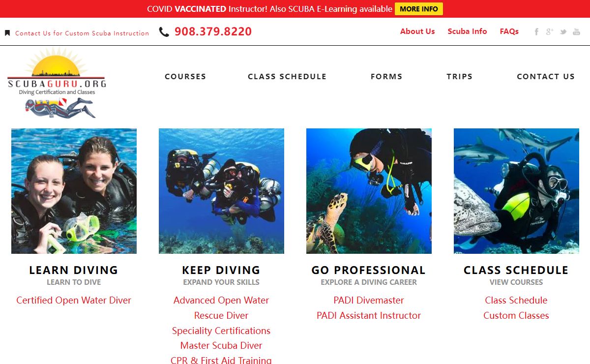 PADI Scuba Diving Certification Classes Lessons Scuba Diving NJ