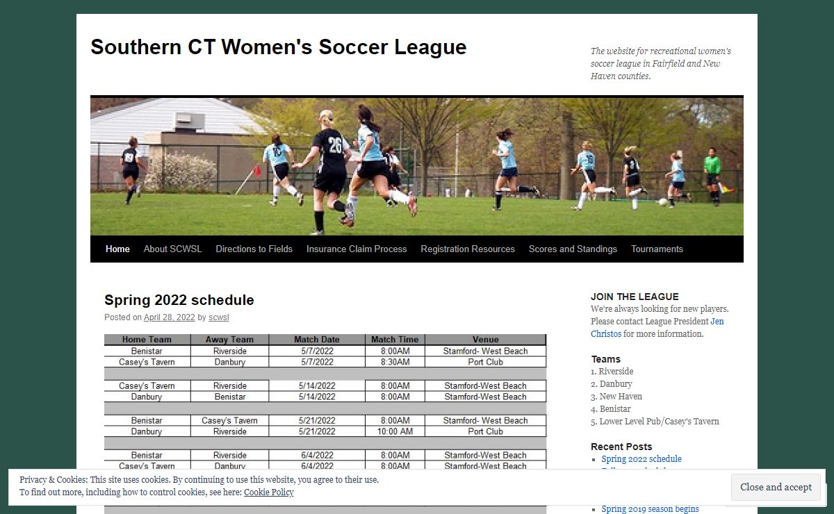 Southern CT Women's Soccer League | The website for recreational women's soccer league in Fairfield and New Haven counties.