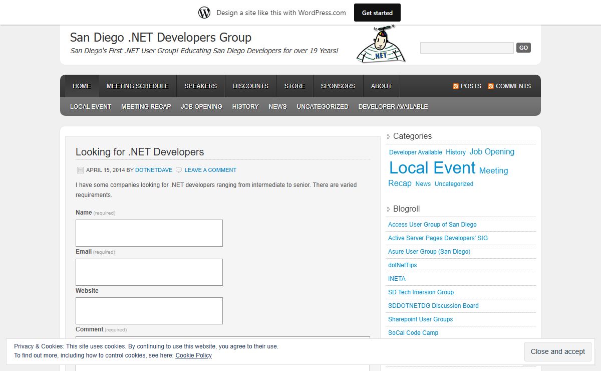 San Diego .NET Developers Group | San Diego's First .NET User Group! Educating San Diego Developers for over 19 Years!