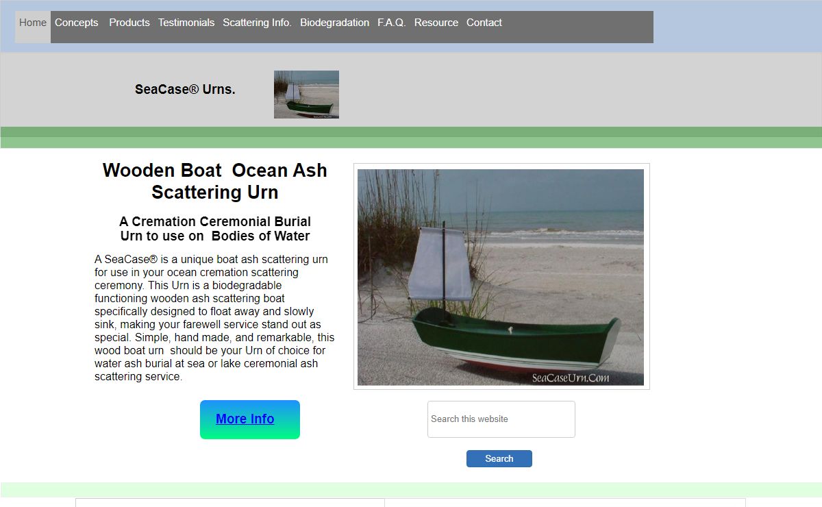 SeaCase Biodegradable Ocean / Water Ash Scattering Urn