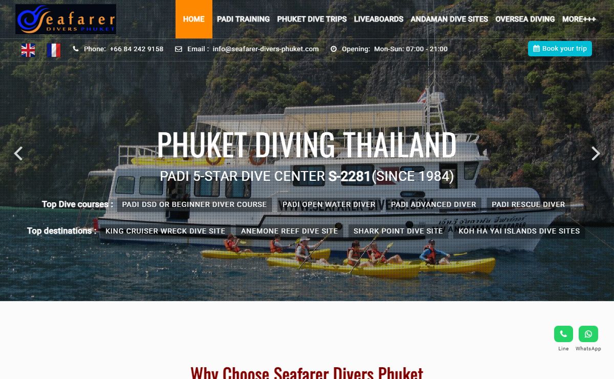 SEAFARER DIVERS | Scuba diving PADI Phuket Thailand