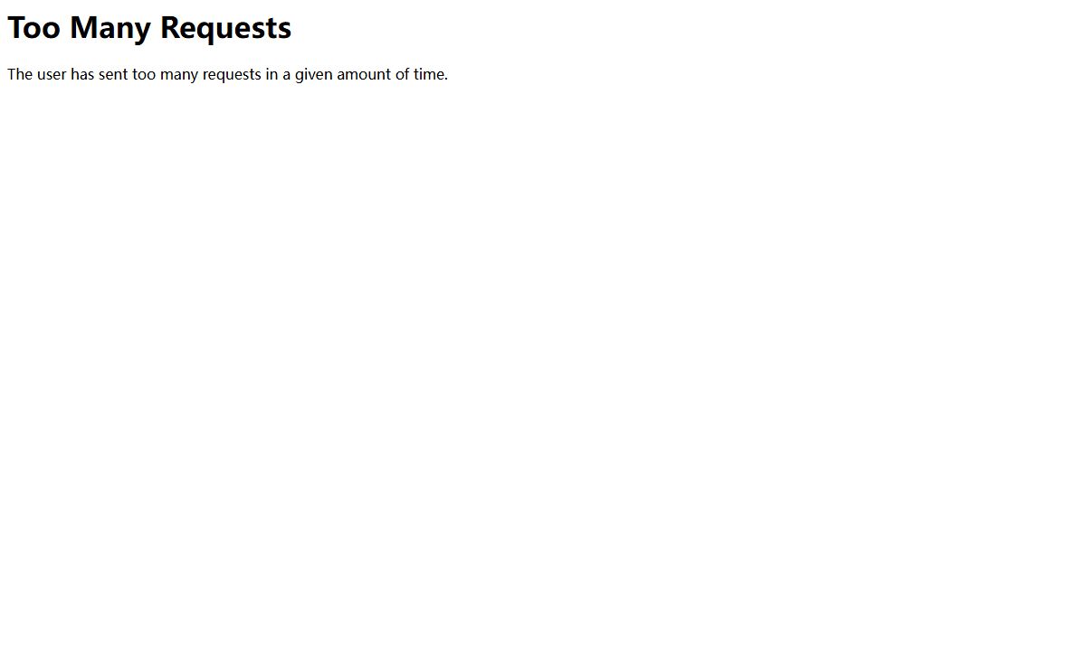 429 Too Many Requests