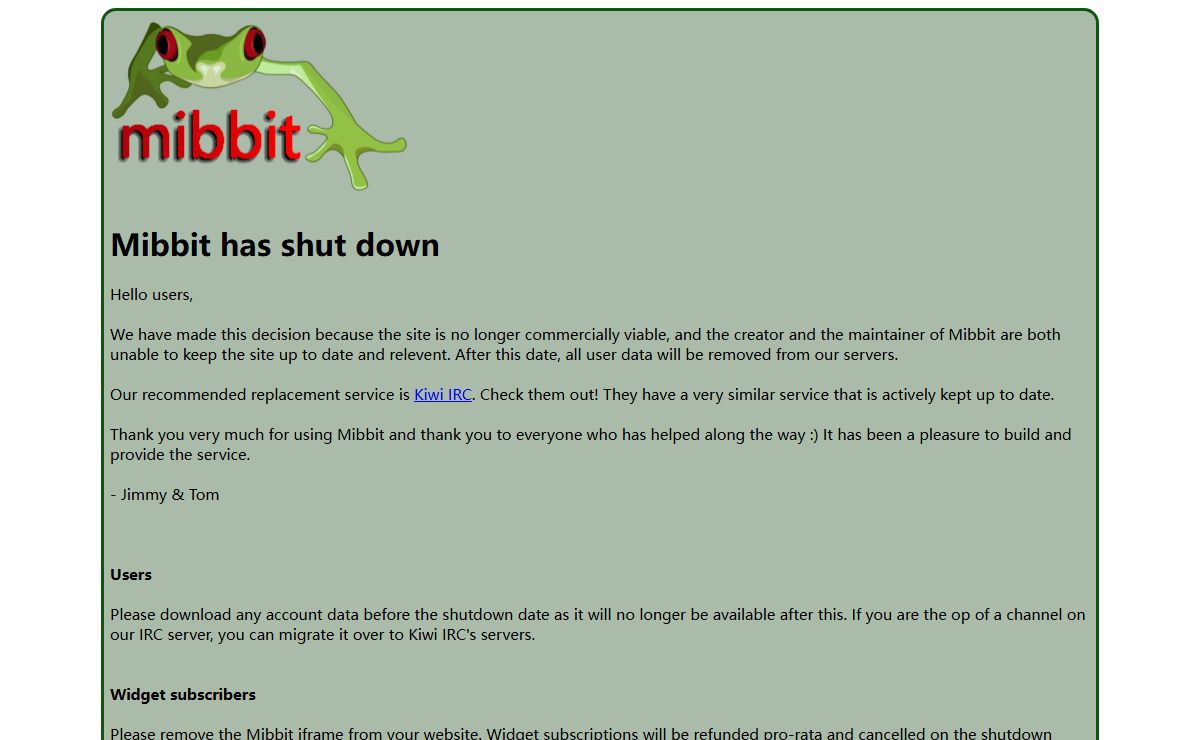 Mibbit.com - Easy and fast Webchat in your browser