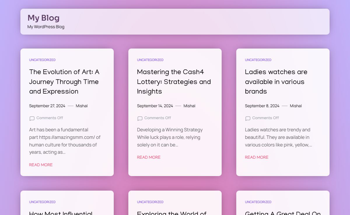 My Blog – My WordPress Blog