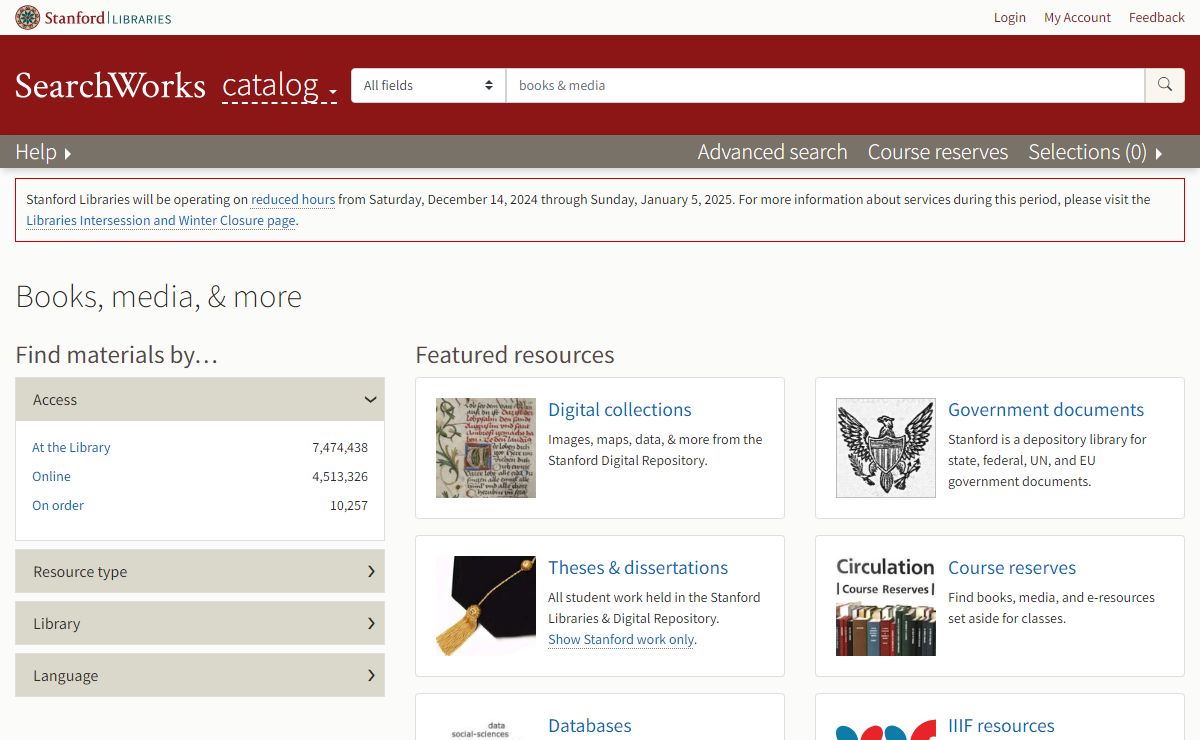 SearchWorks catalog : Stanford Libraries