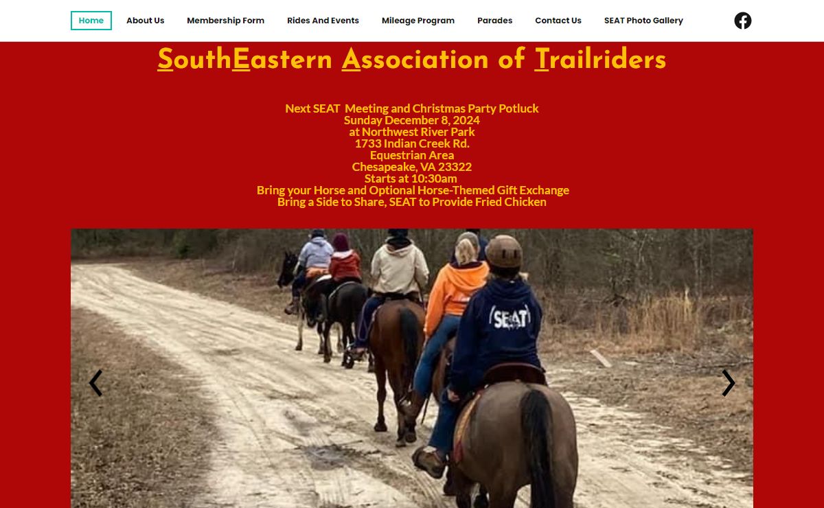 Horseback riding trail club in Southeastern Virginia and North Carolina