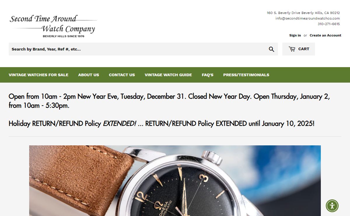Second Time Around Watch Company Vintage Watches, Straps, Accessories