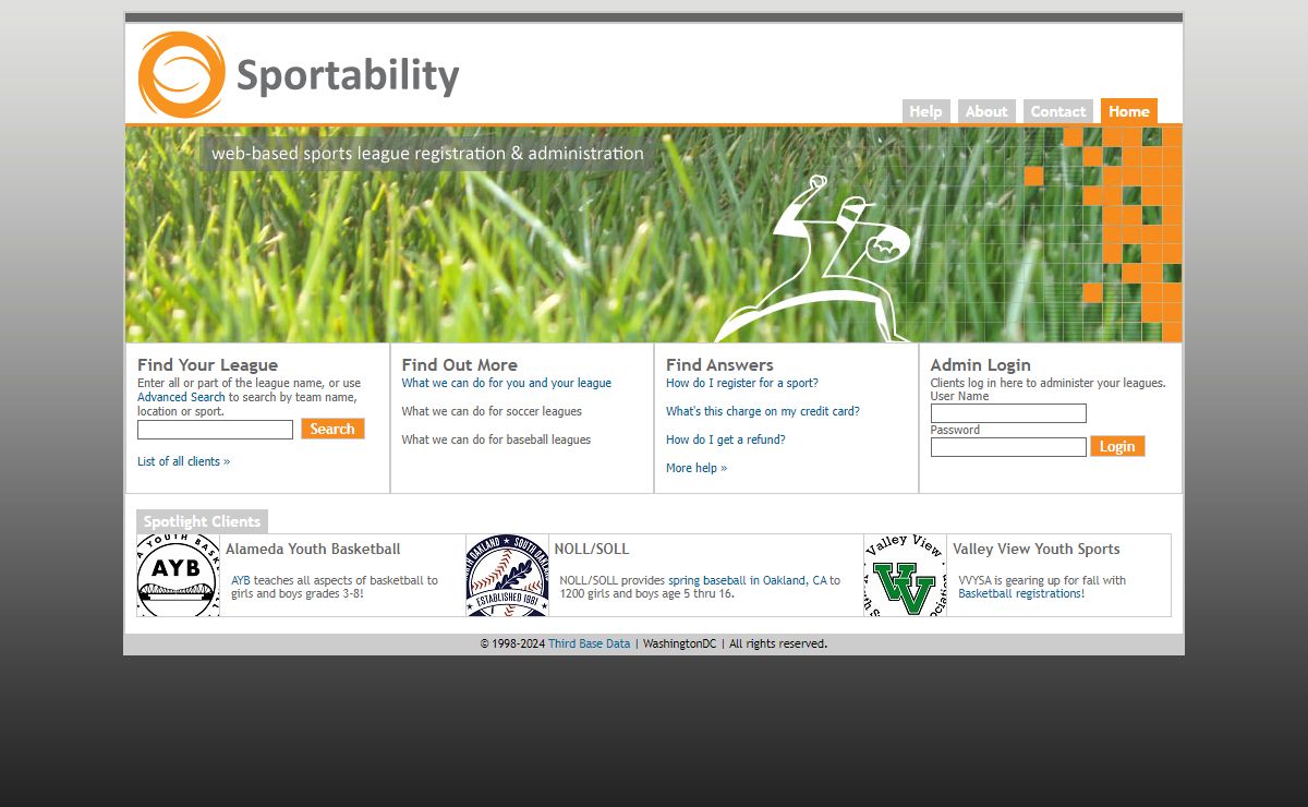 Sportability » Online registration and league administration