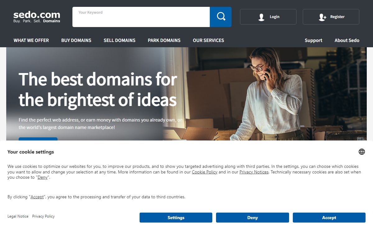 Buy. Park. Sell. Domains | Sedo - World's leading Domain marketplace