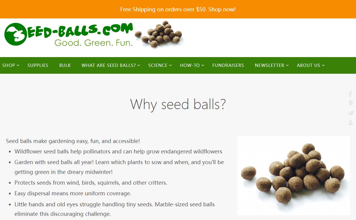 Seed Balls | Wildflower Seed Balls, Herb & Vegetable Seed Balls, and Supplies