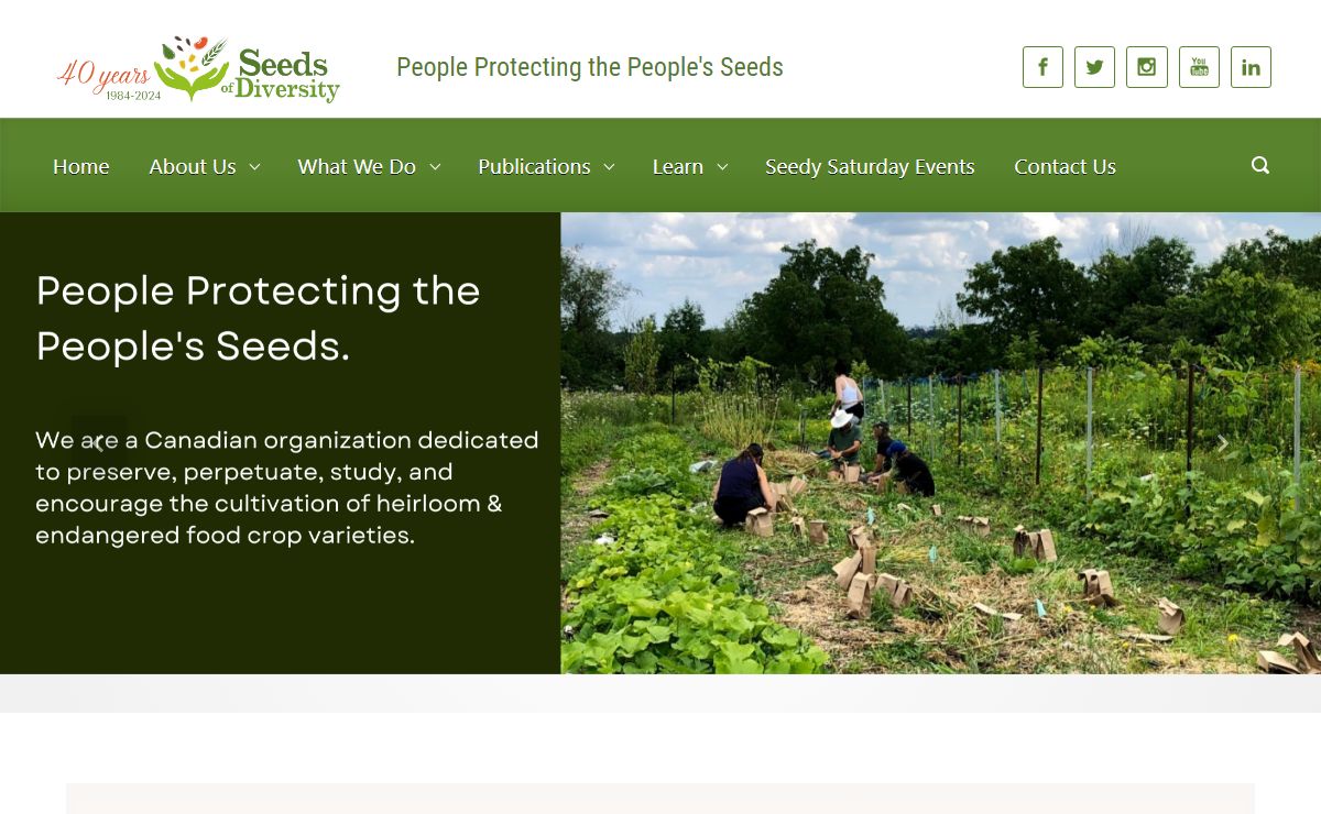 Seeds of Diversity – People Protecting the People's Seeds