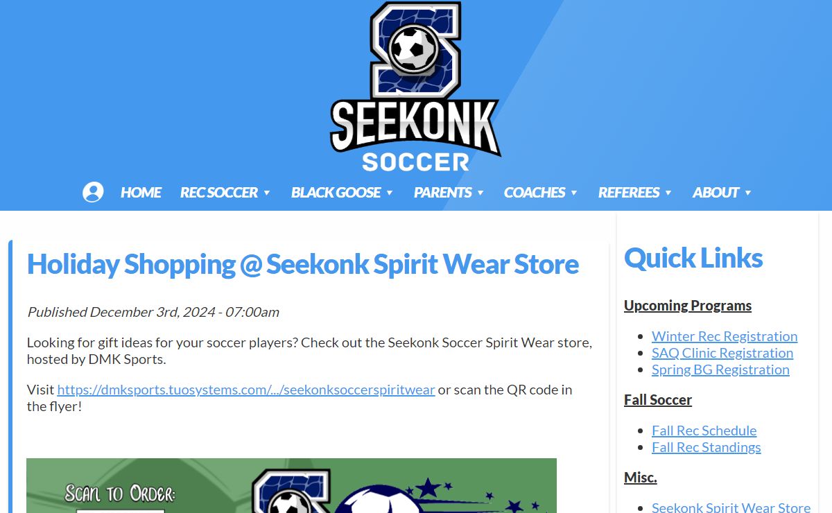 Home | Seekonk Youth Soccer