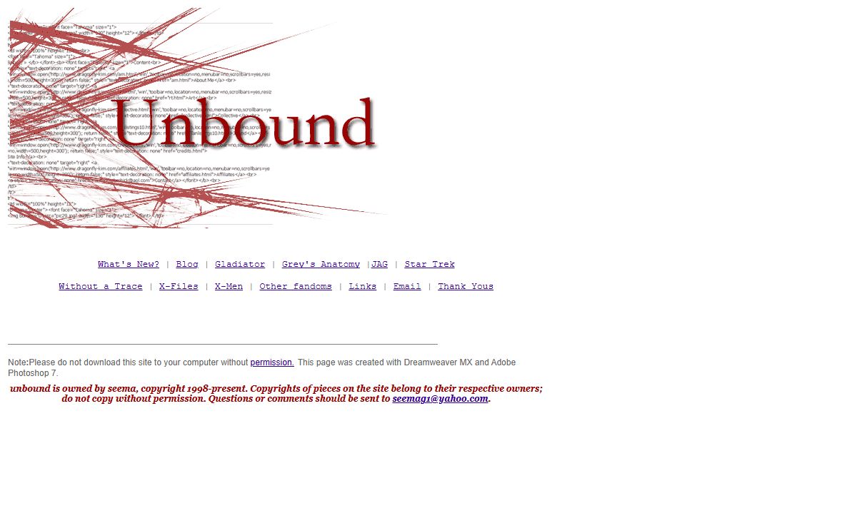 Unbound - fanfiction by Seema
