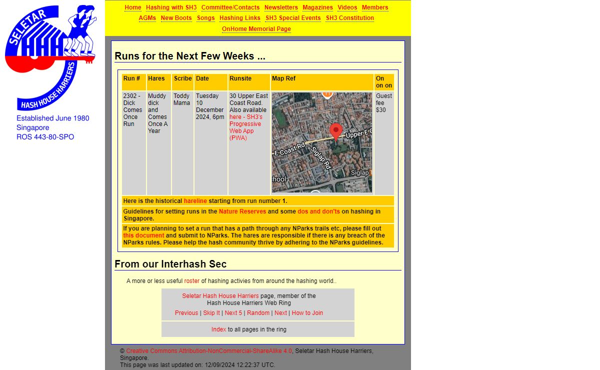 Seletar Hash House Harriers, Singapore