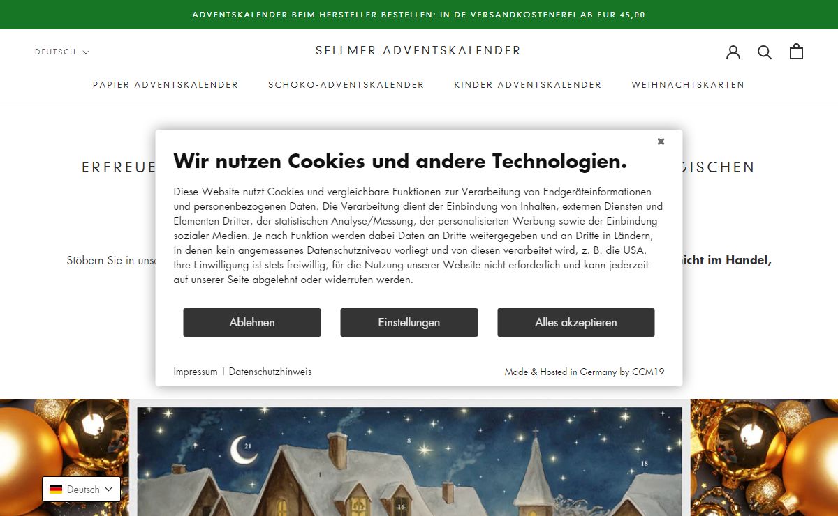 Nostalgie Adventskalender Online-Shop | Sellmer Verlag