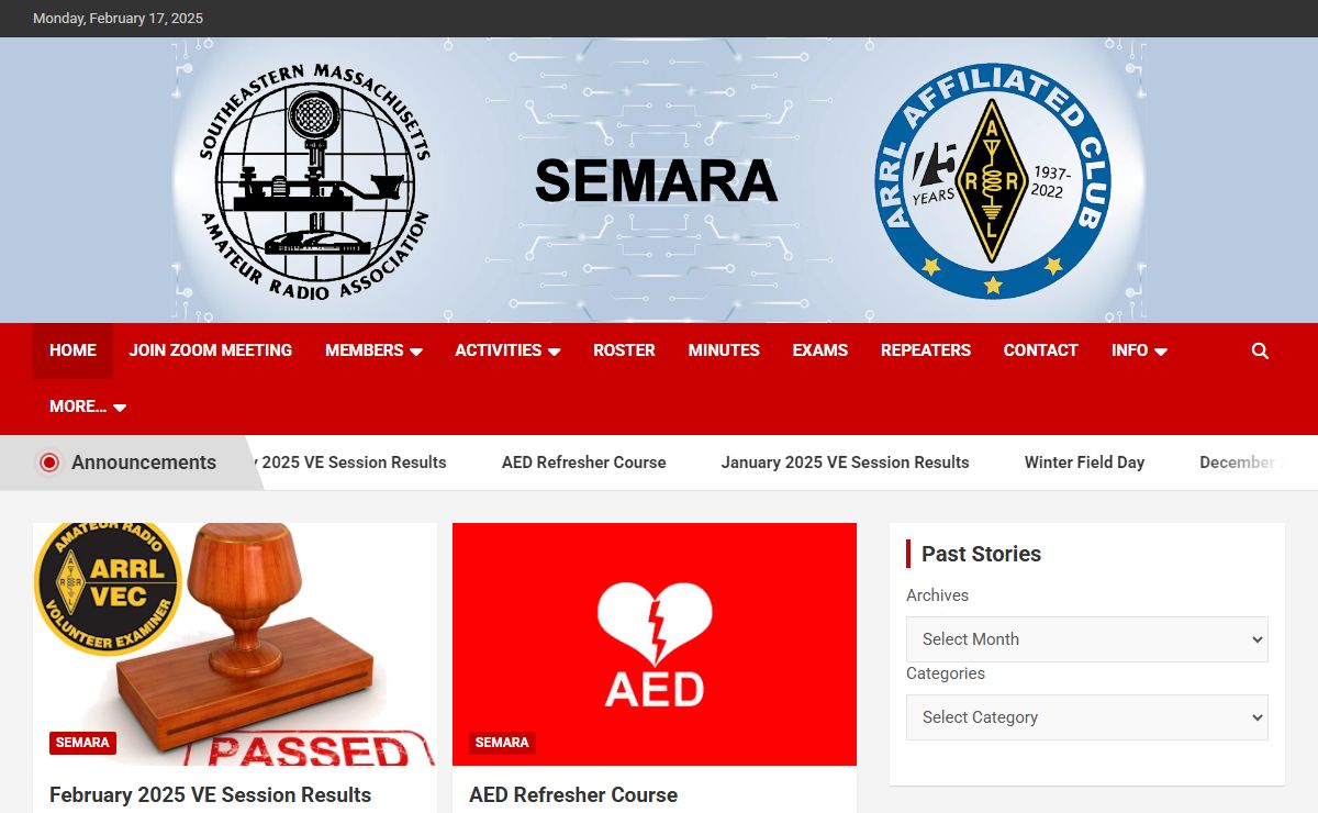 SEMARA – Southeastern Massachusetts Amateur Radio Association, Inc.
