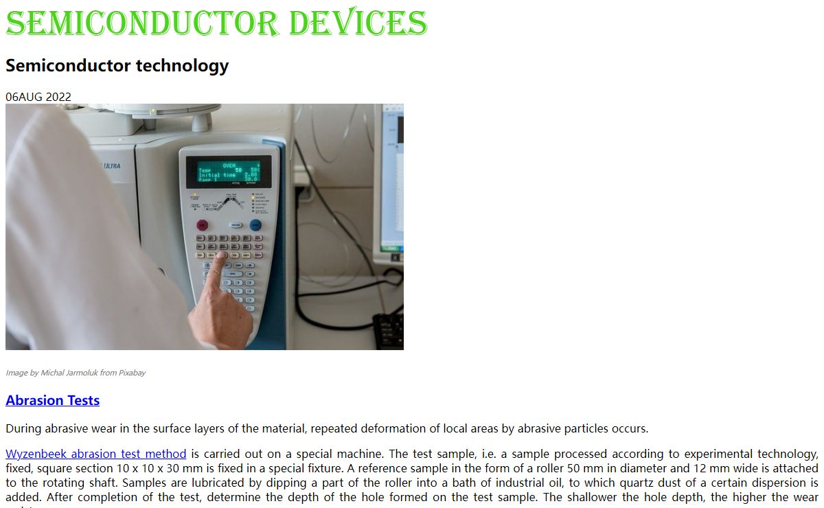 Semiconductor devices, semiconductor technology