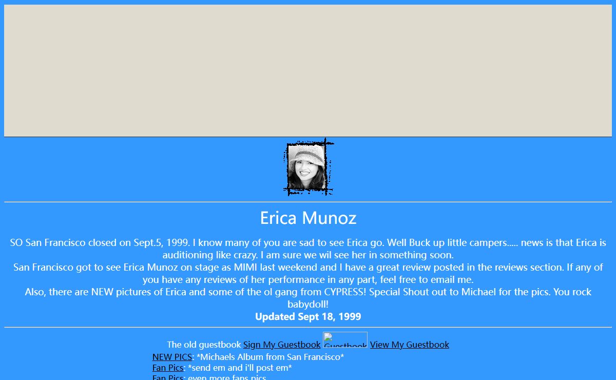 The Official Erica Munoz WebPage
