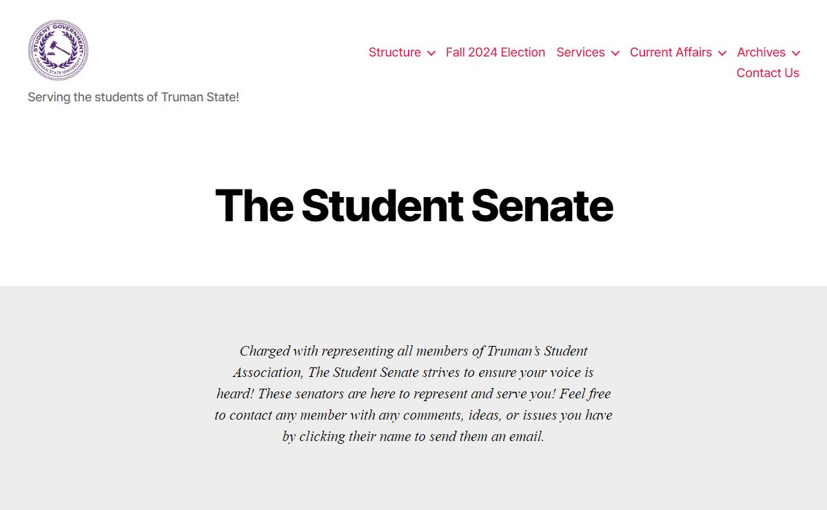 Truman State University Student Government – Serving the students of Truman State!
