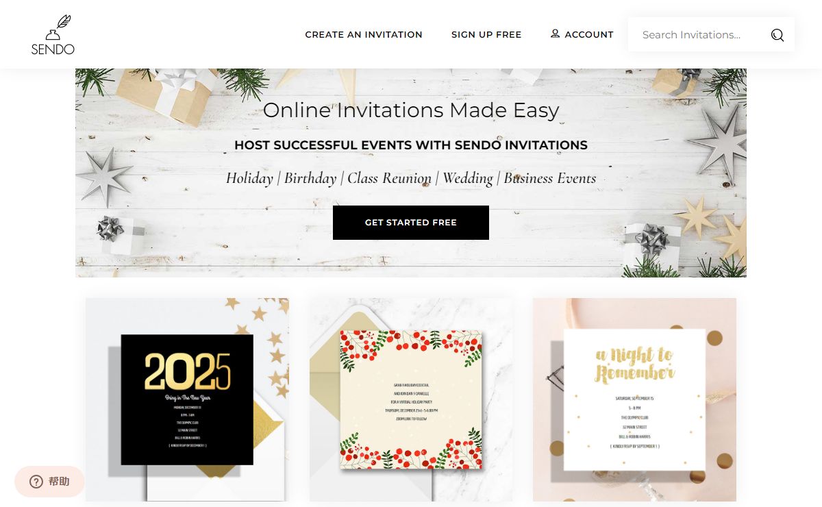 Online Invitations with Ticketing, RSVP and Animation | Sendo Invitations