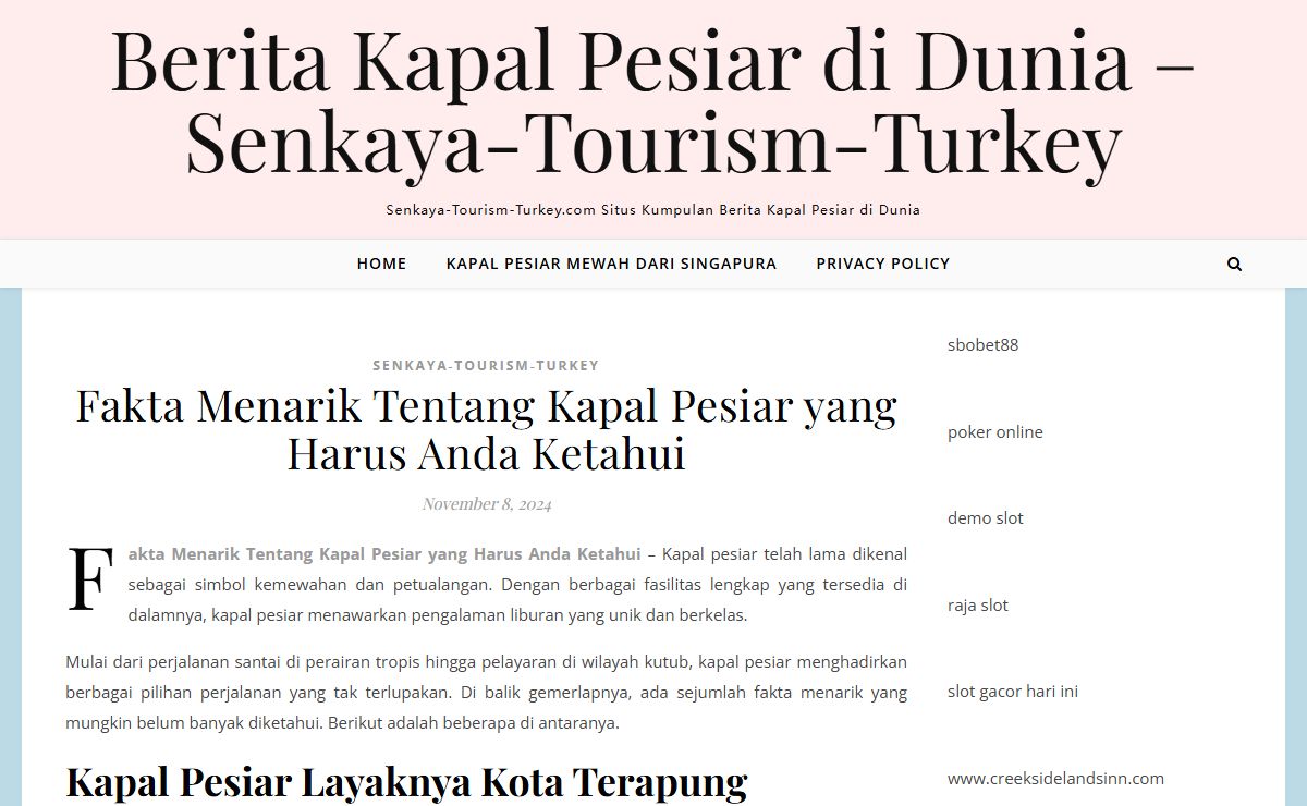 Berita Kapal Pesiar di Dunia - Senkaya-Tourism-Turkey