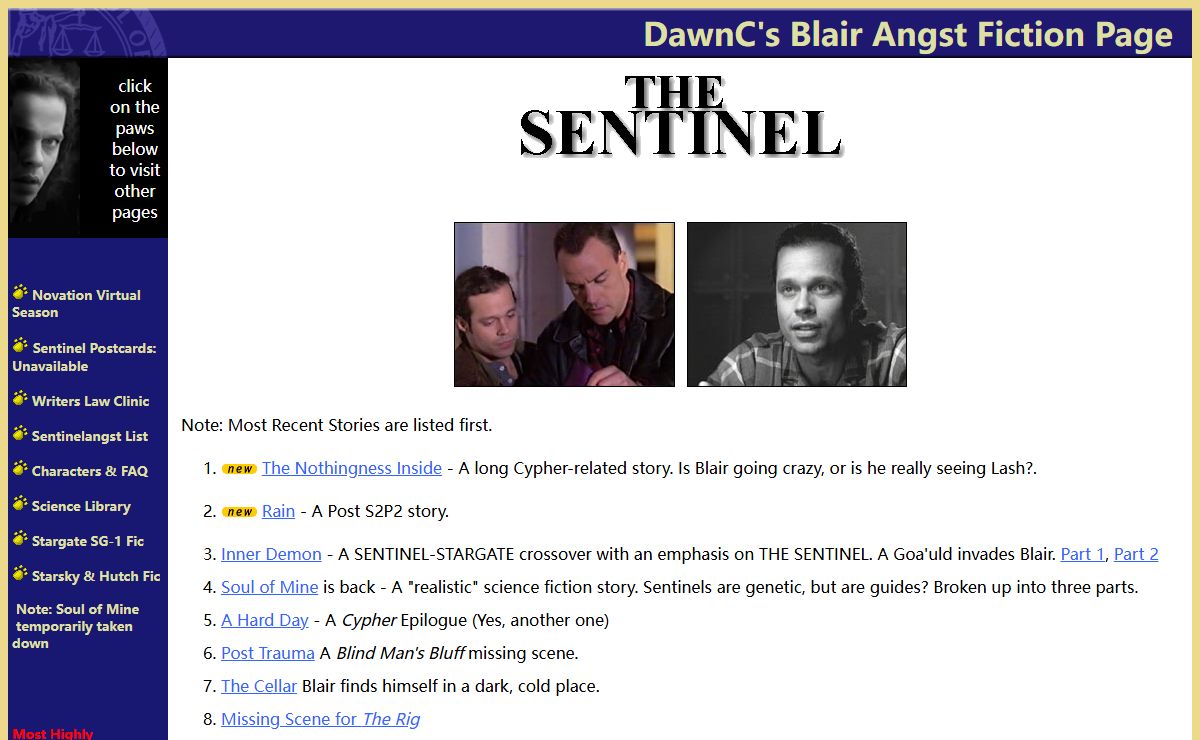 Blair Angst Fiction Page