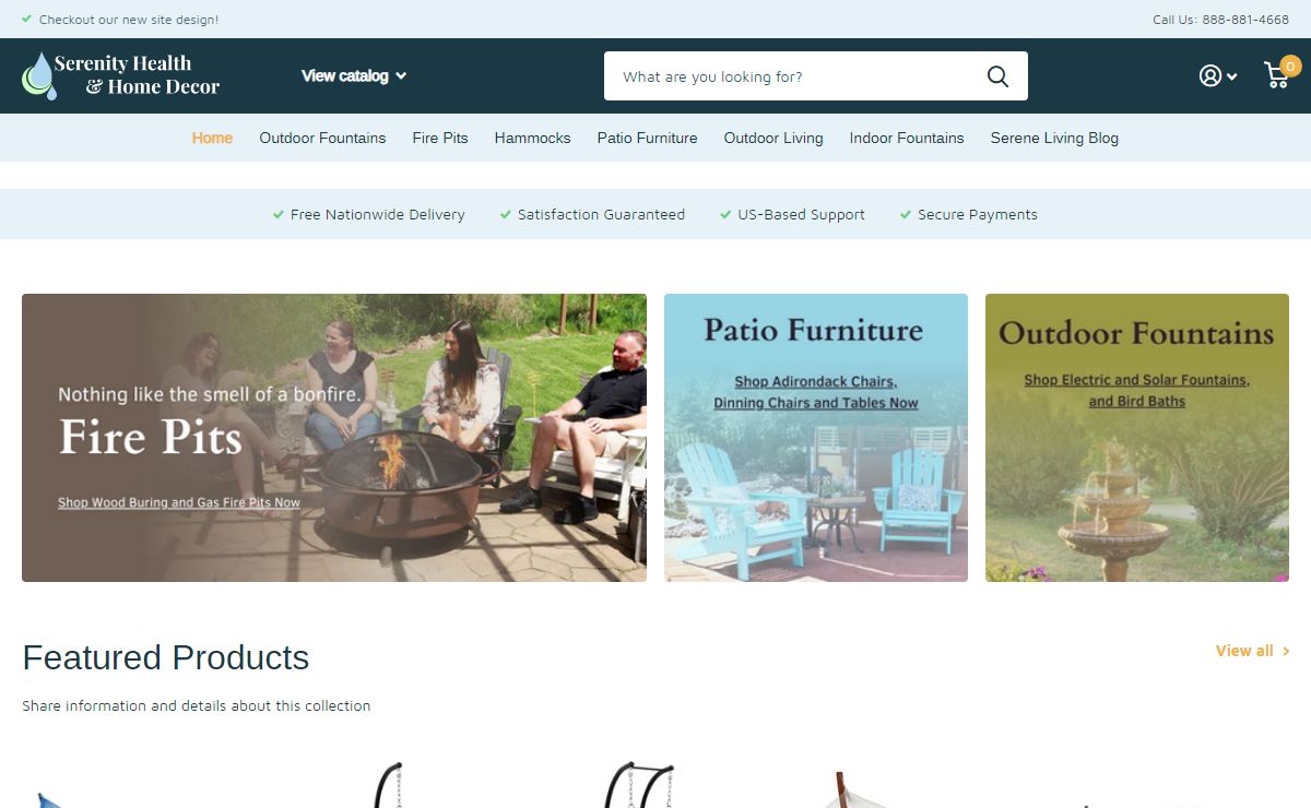 Serenity Home Decor | Shop Fountains, Fire Pits, Patio Furniture... – Serenity Health & Home Decor
