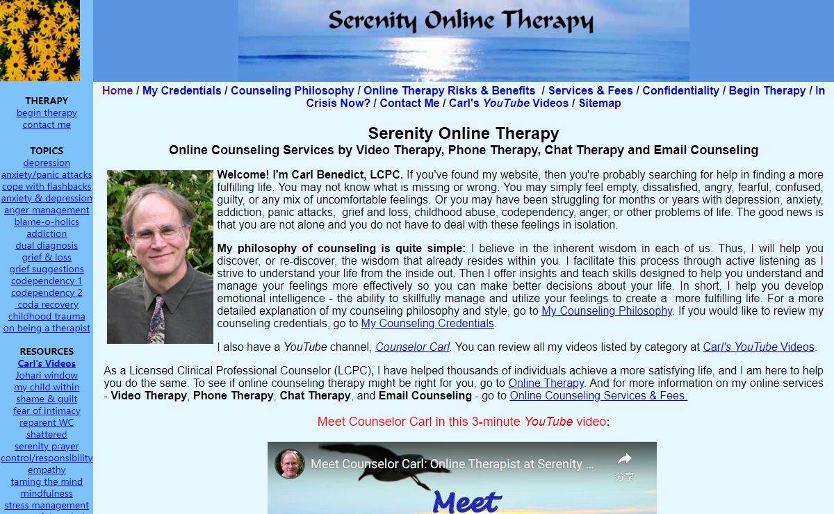 Serenity Online Therapy: Online Counseling Services by Video, Phone, & Chat Therapy and Email Counseling
