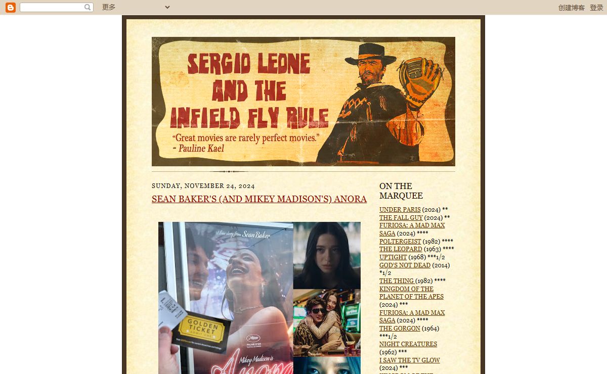 Sergio Leone and the Infield Fly Rule