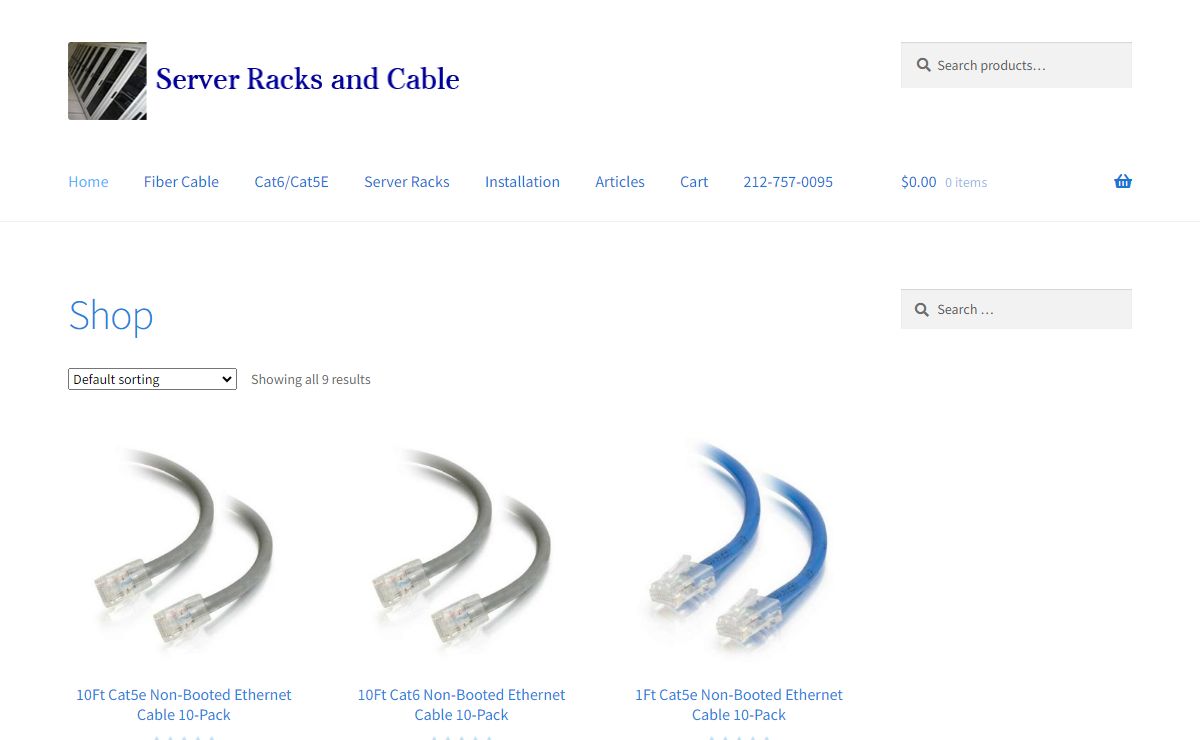 Shop - Server Racks and Cable