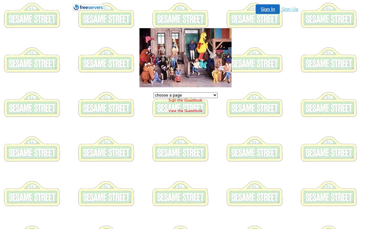 Welcome to Sesame Street visit Bert and Erine, Big Bird and Elmo.