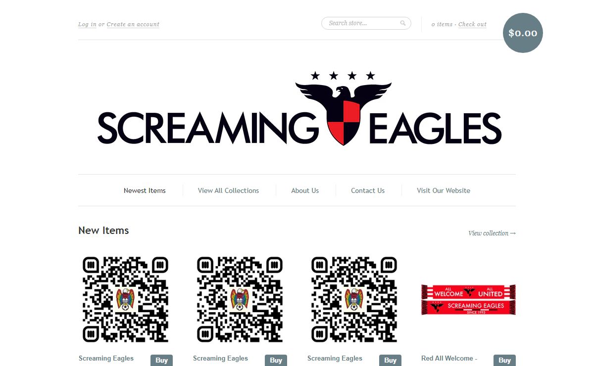 Screaming Eagles Online Shop