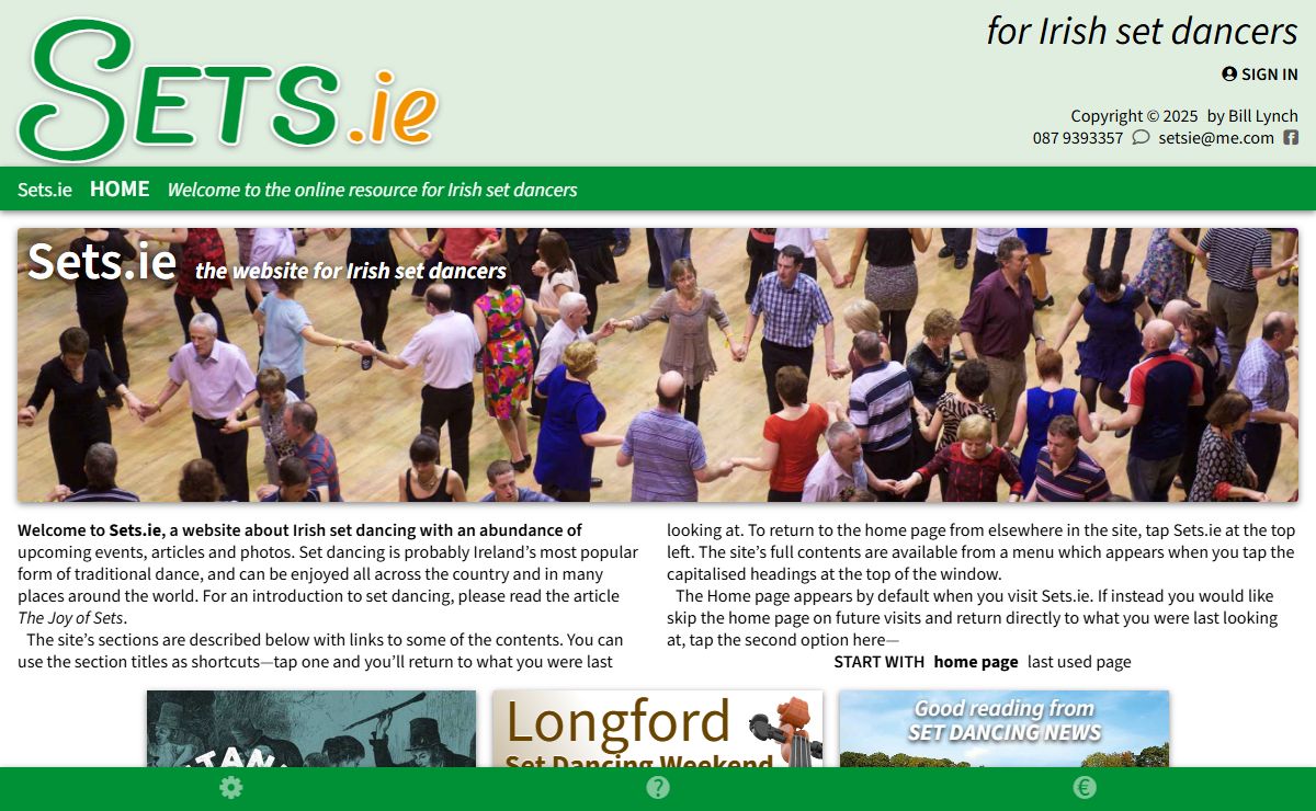 Sets.ie Home for Irish set dancers