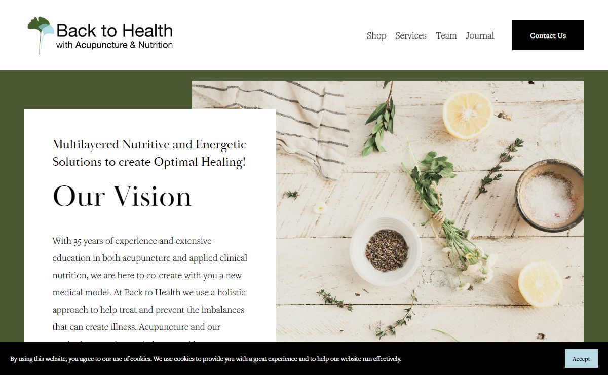 Back to Health with Acupuncture & Nutrition a dynamic team of experts to help you get back to health