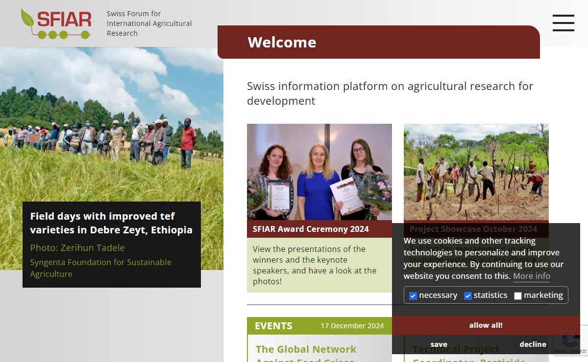 Home | Swiss Forum for International Agricultural Research - SFIAR