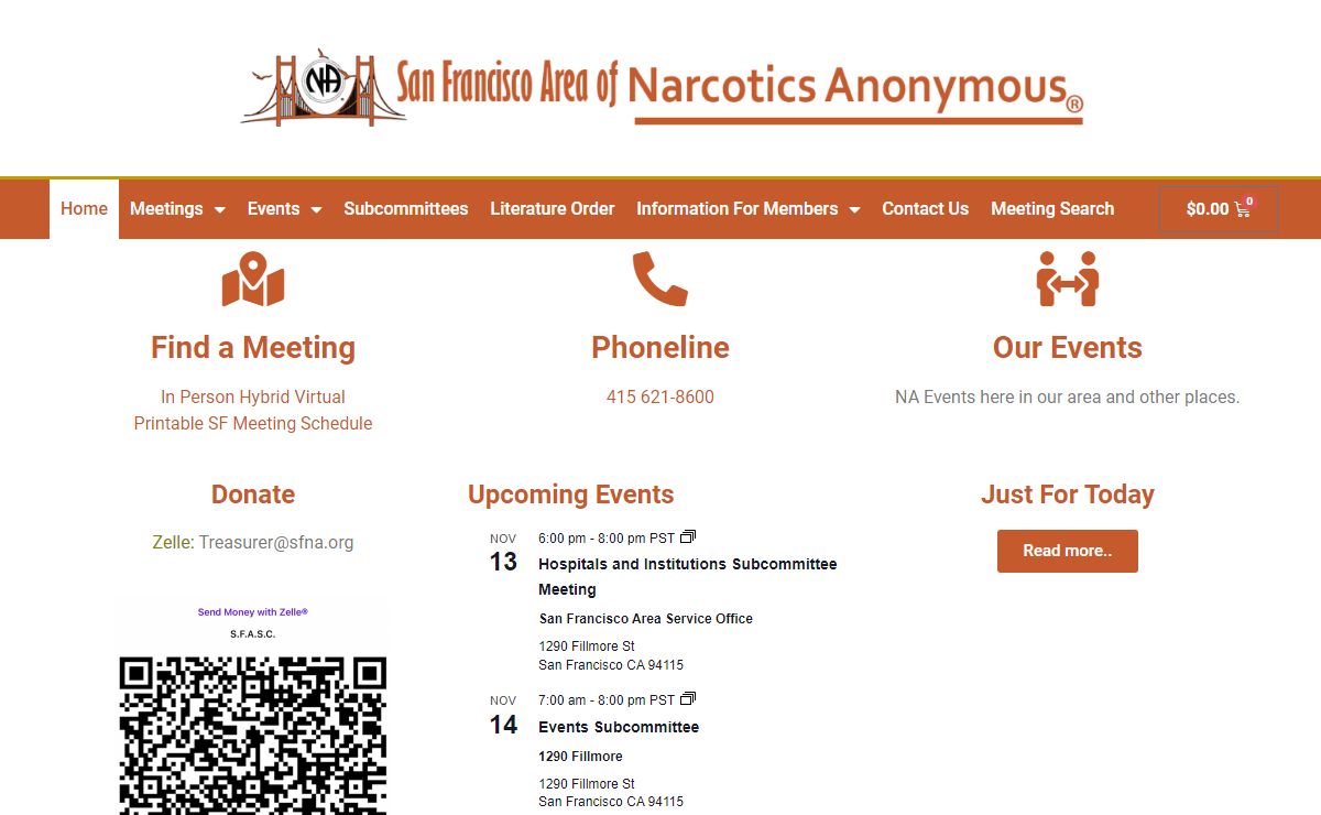 San Francisco Area of Narcotics Anonymous – Serving the City of San Francisco