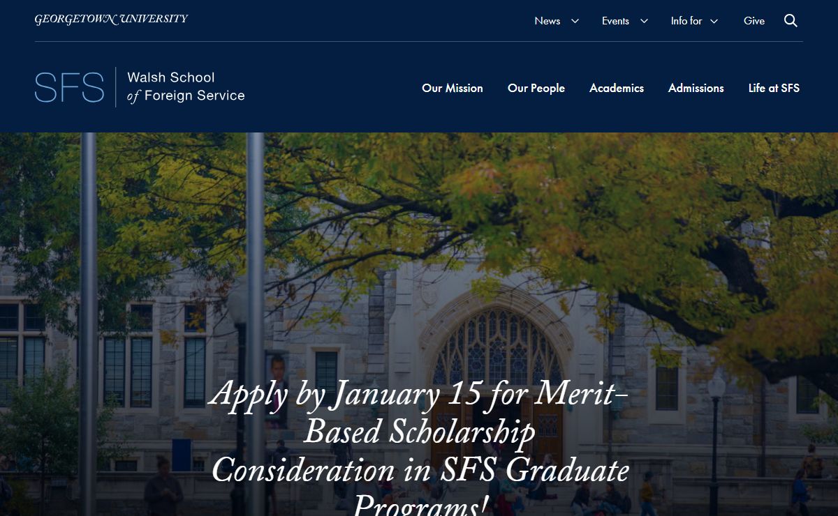 Homepage - SFS - School of Foreign Service - Georgetown University