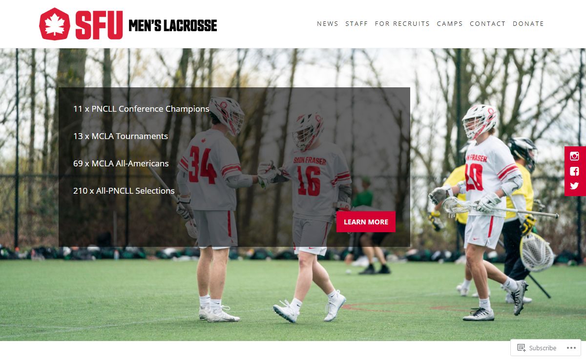SFU Lacrosse – Eleven Time PNCLL Conference Champions