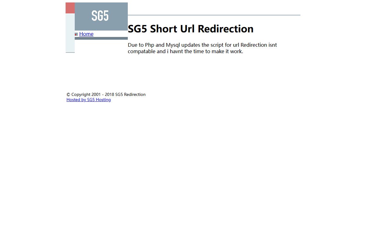 SG5 Free Short url redirection