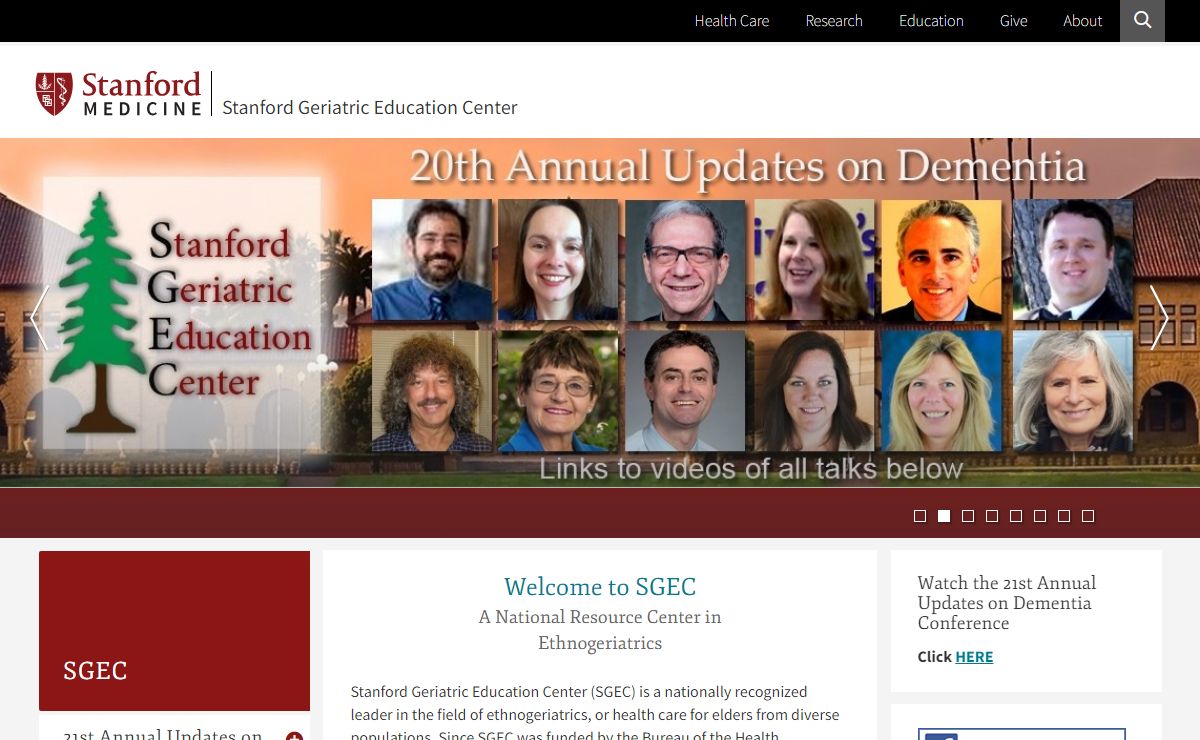 SGEC | Stanford Geriatric Education Center | Stanford Medicine