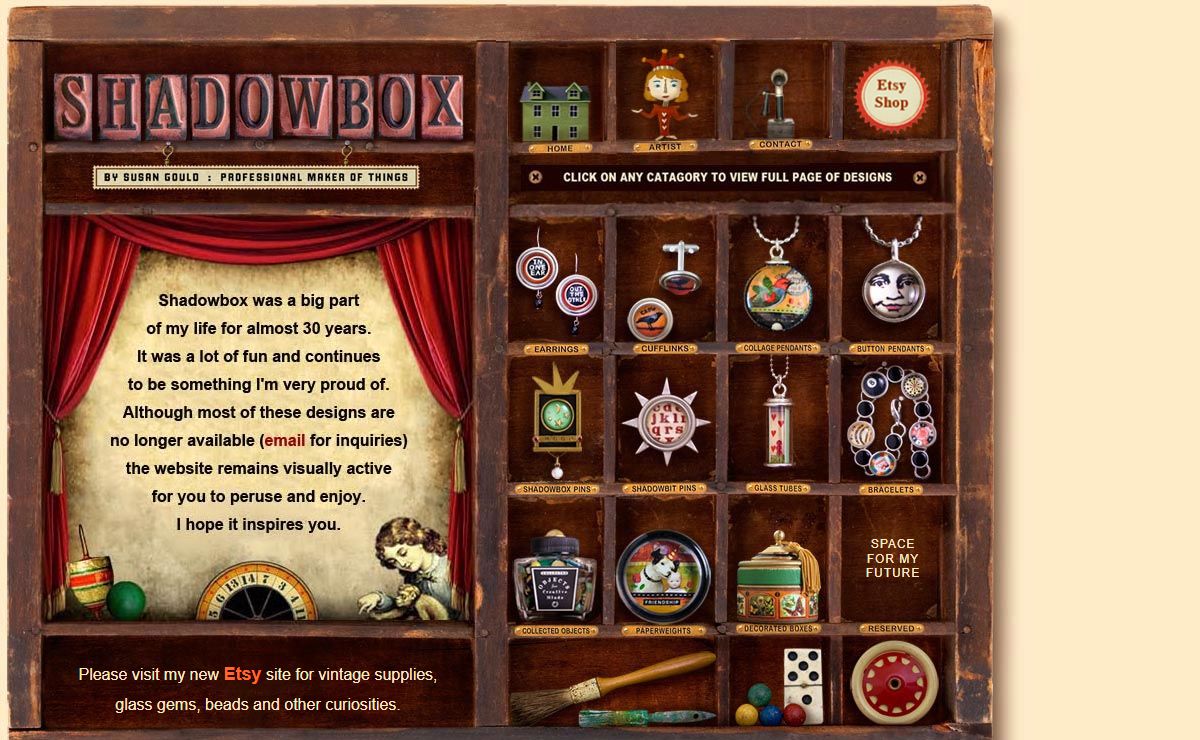 Shadowbox by Susan Gould - Unique and Custom Handmade Jewelry