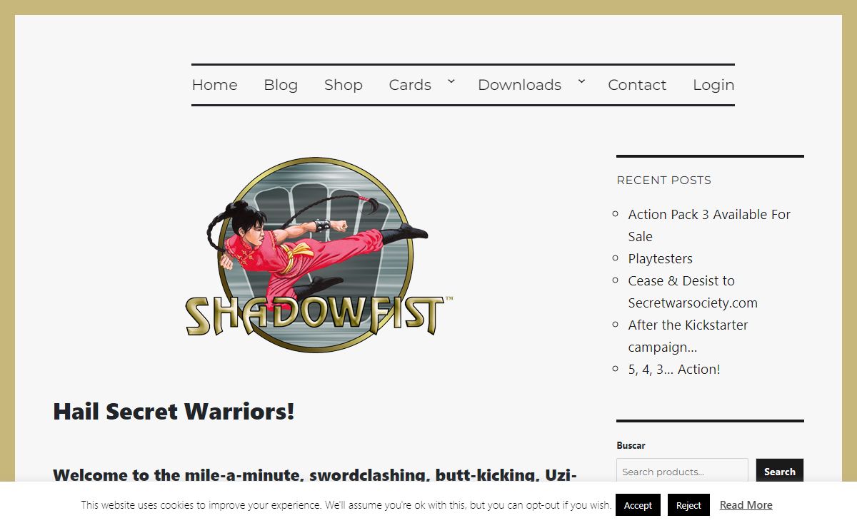Shadowfist – Equal Opportunity Butt-Kicking for 20 years!
