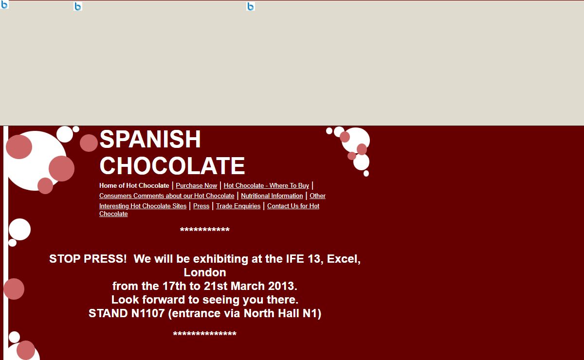 SPANISH CHOCOLATE *
